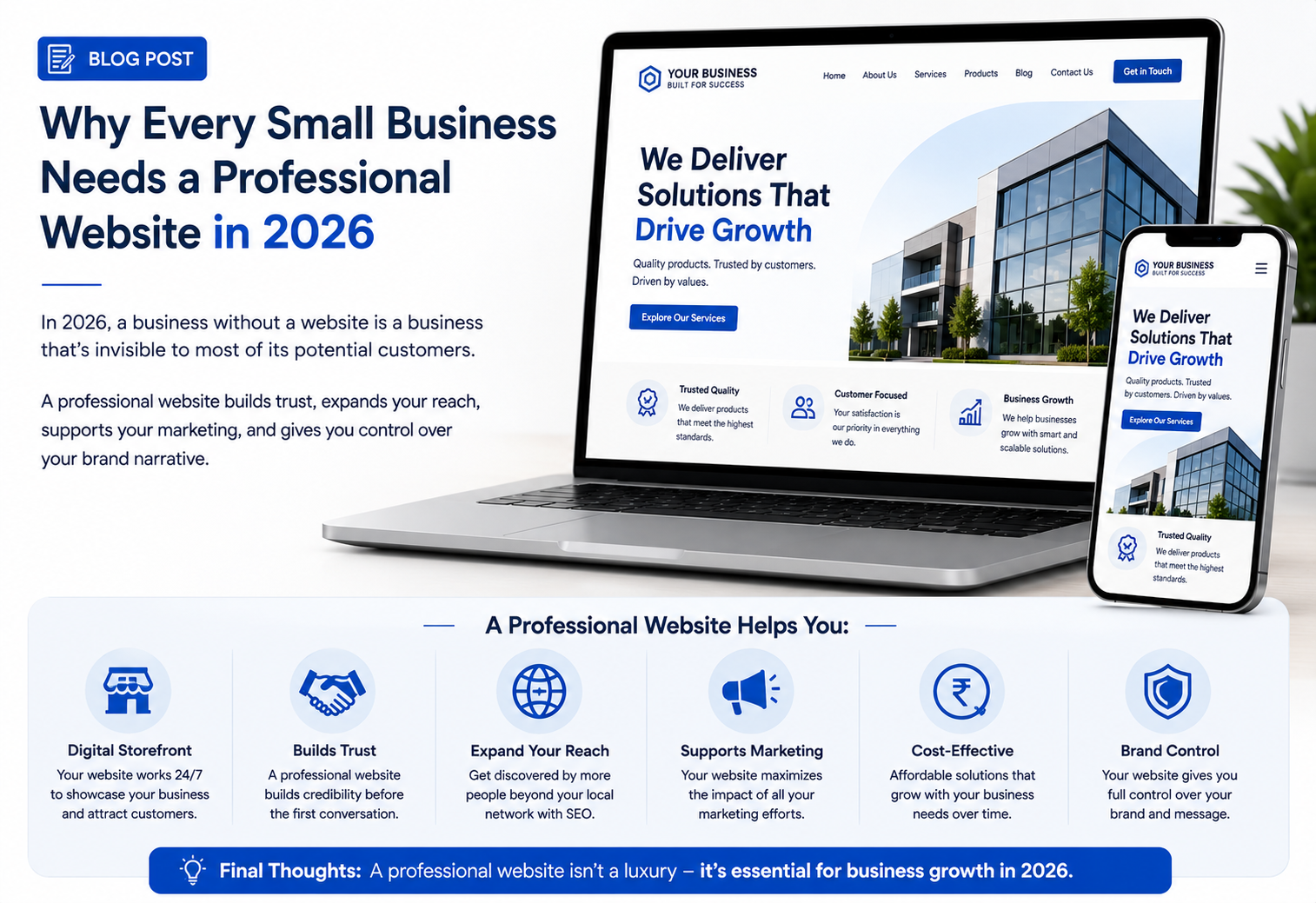 Professional website for small business